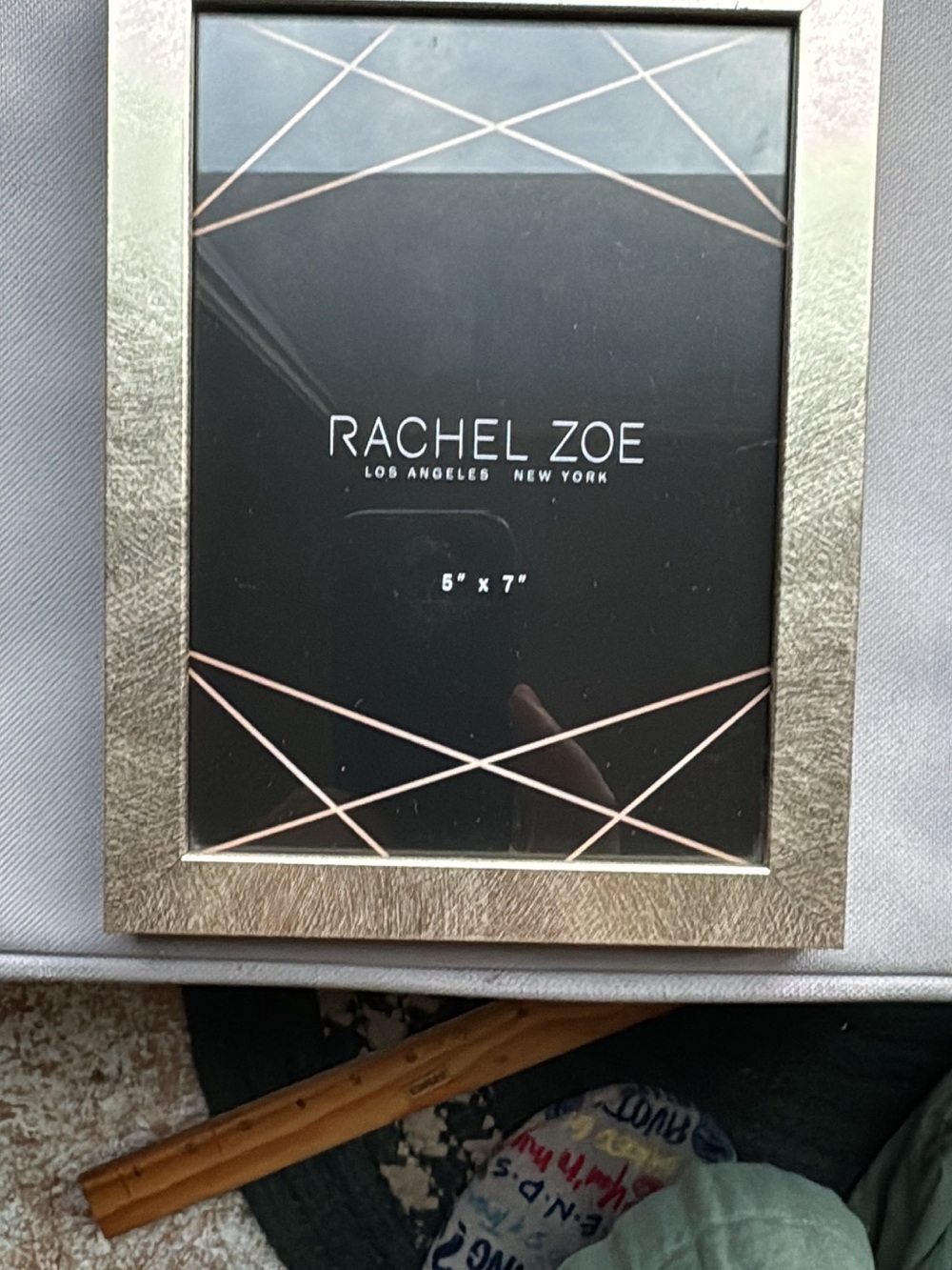 Rachel Zoe Textured Silver Picture Frame with Metallic Accents